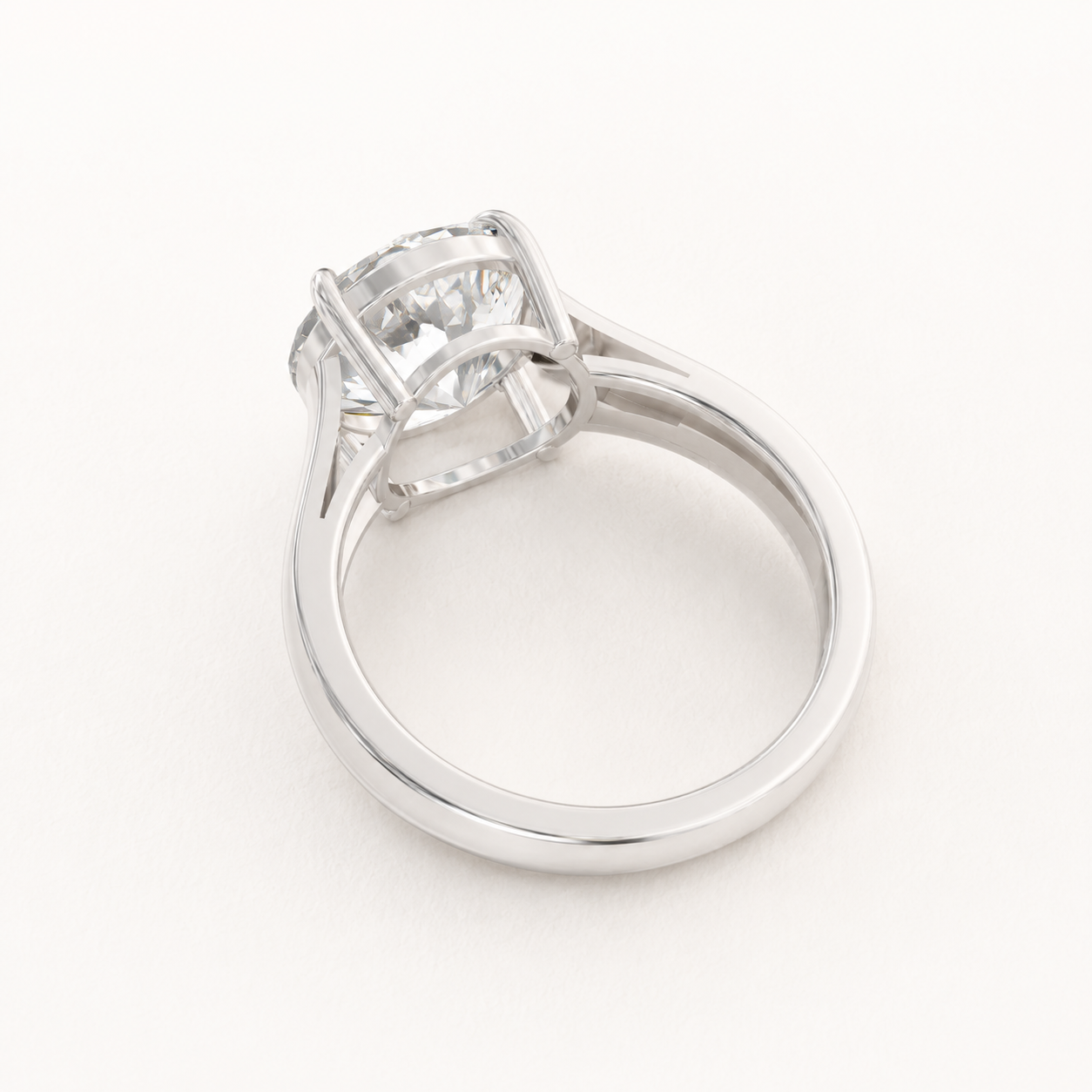 4.50 CT Round Lab Grown Diamond Solitaire Ring in Yellow Gold, White Gold & Rose Gold - view 2