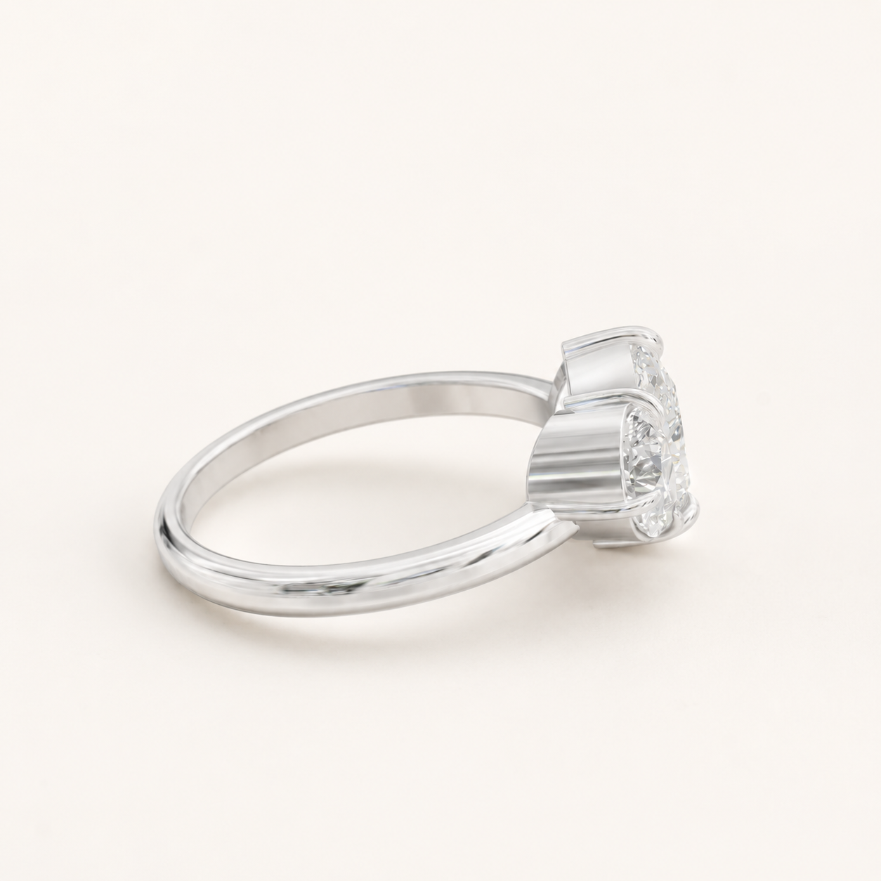 1.81 CT  Pear Lab-Grown Diamond Ring in Yellow Gold, White Gold & Rose Gold - view 2
