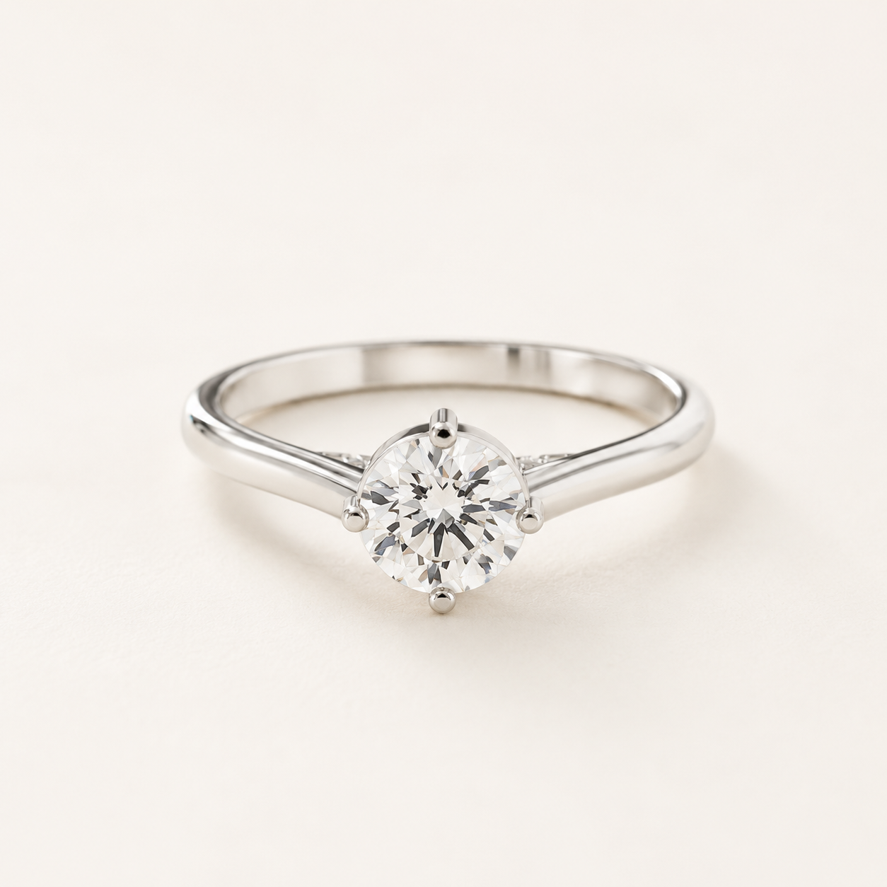 0.81 CT Round Diamond Ring in Yellow Gold, White Gold & Rose Gold