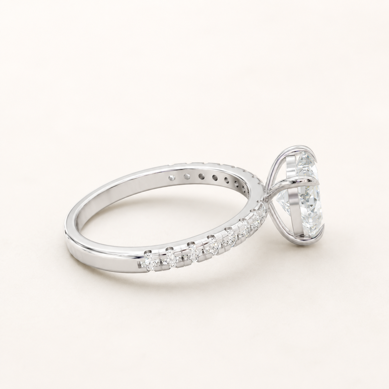 1.50 CT Round Diamond Heart Solitaire Ring in Yellow Gold, White Gold & Rose Gold - view 2