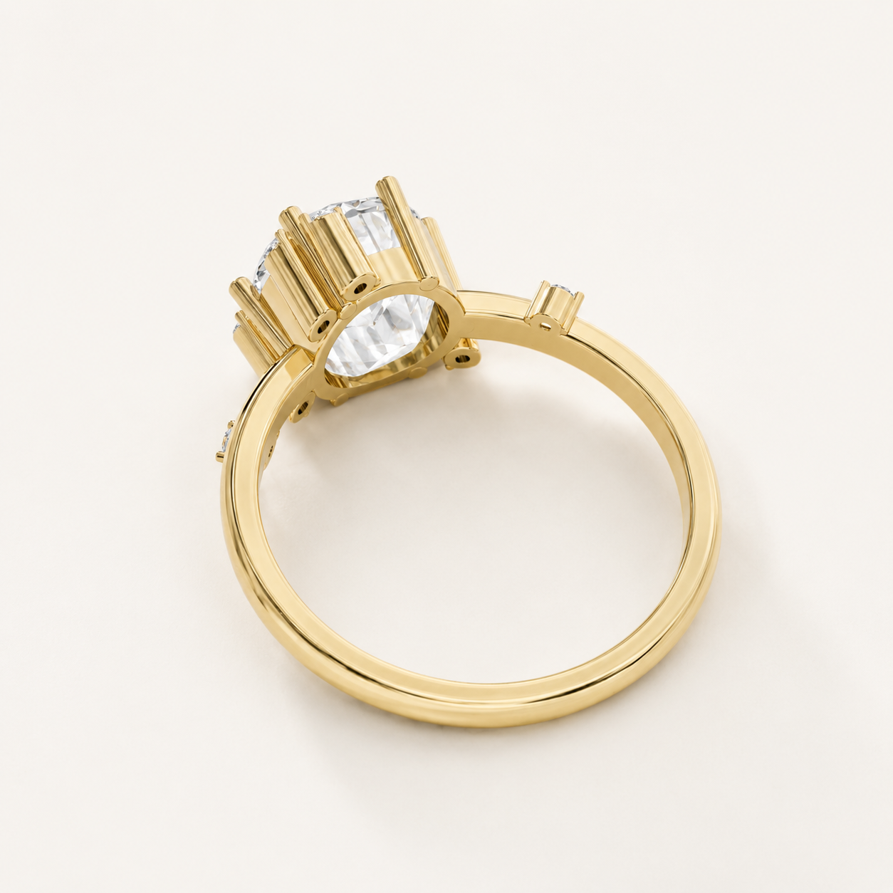 1.90 CT Round Diamond Ring in Yellow Gold, White Gold & Rose Gold - view 2