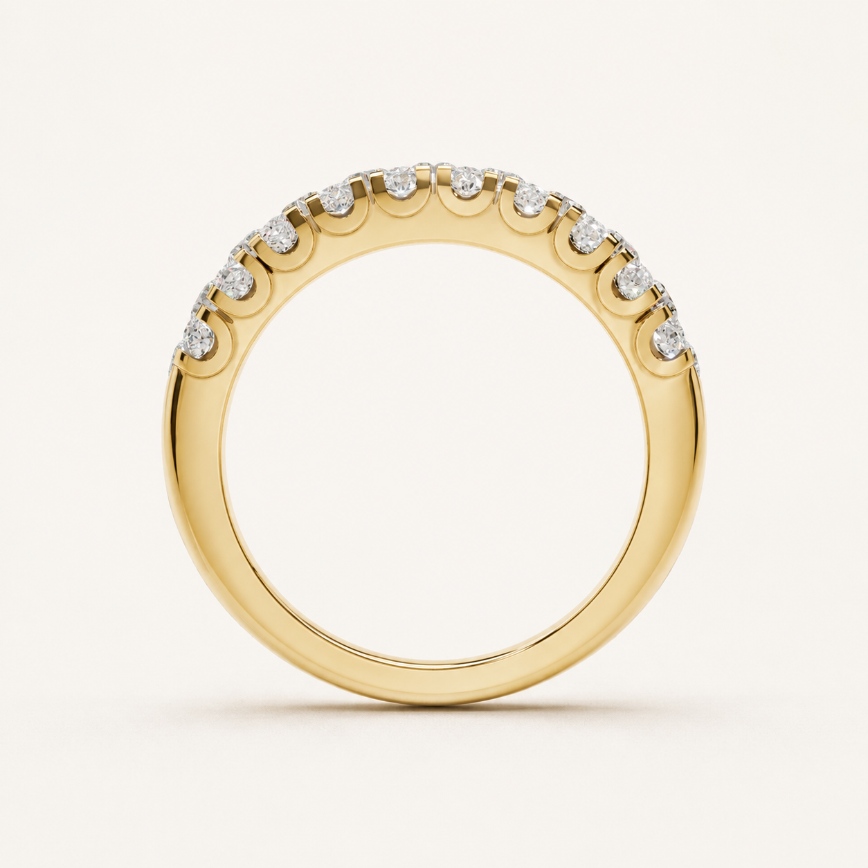 1.26 CT Round Diamond Statement Ring in White, Yellow & Rose Gold - view 2