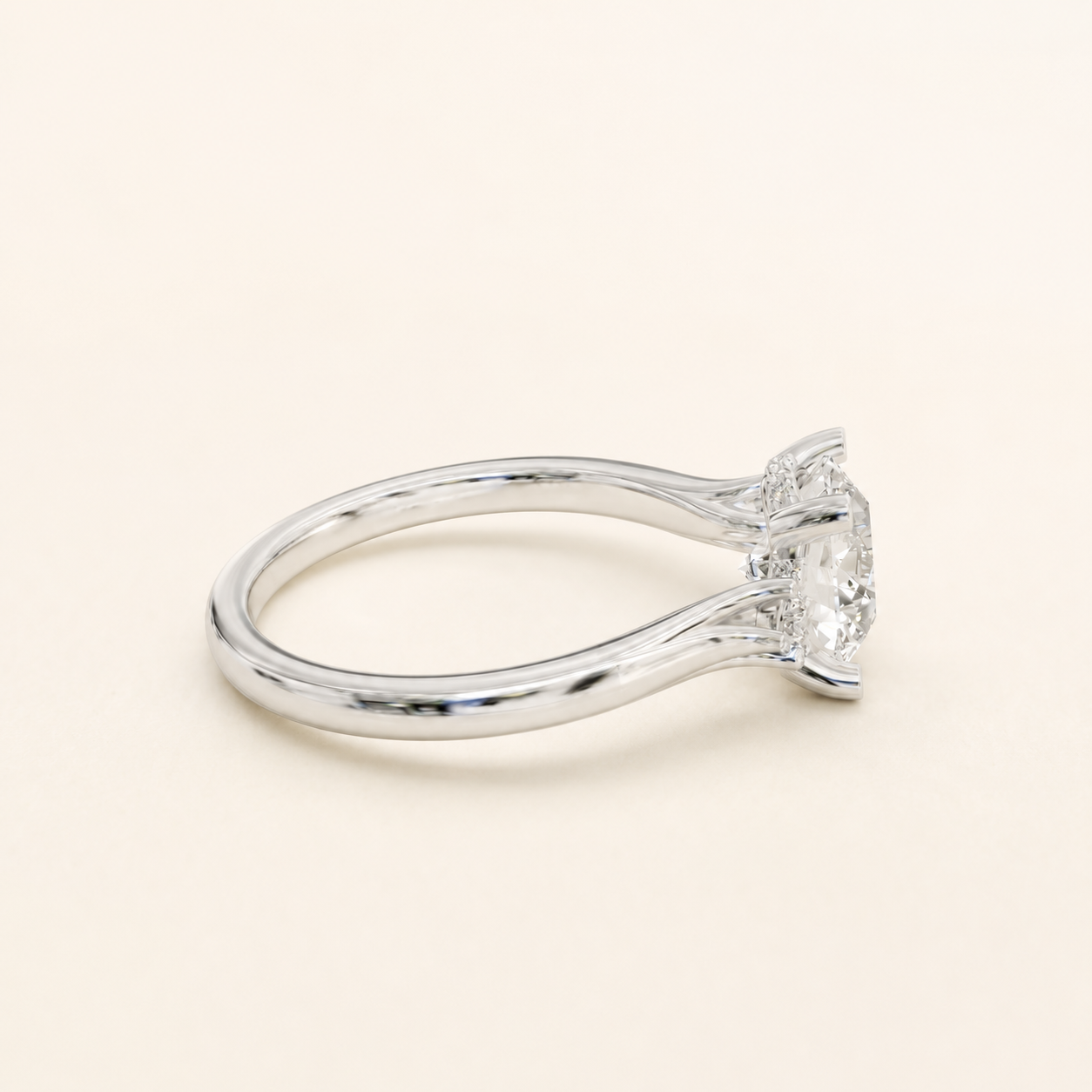 2.00 CT Round Lab-Grown Diamond Ring in Yellow, White & Rose Gold - view 2