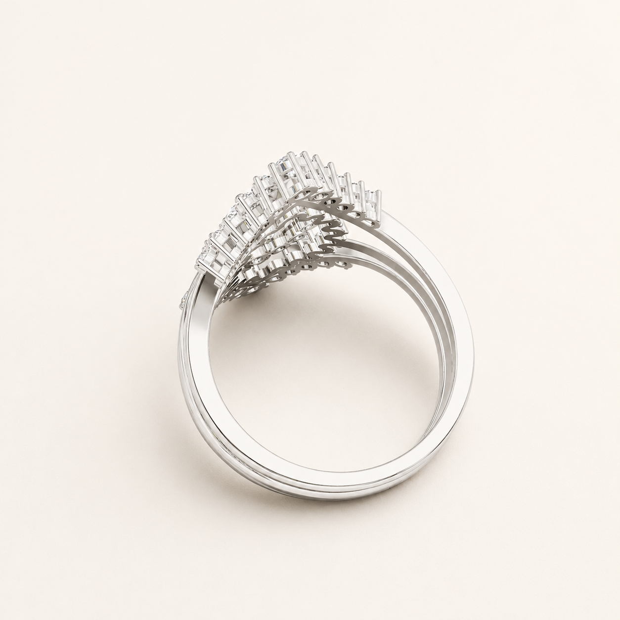 1.25 CT Oval Lab-Grown Diamond Bridal Ring Set in Yellow Gold, White Gold & Rose Gold - view 2