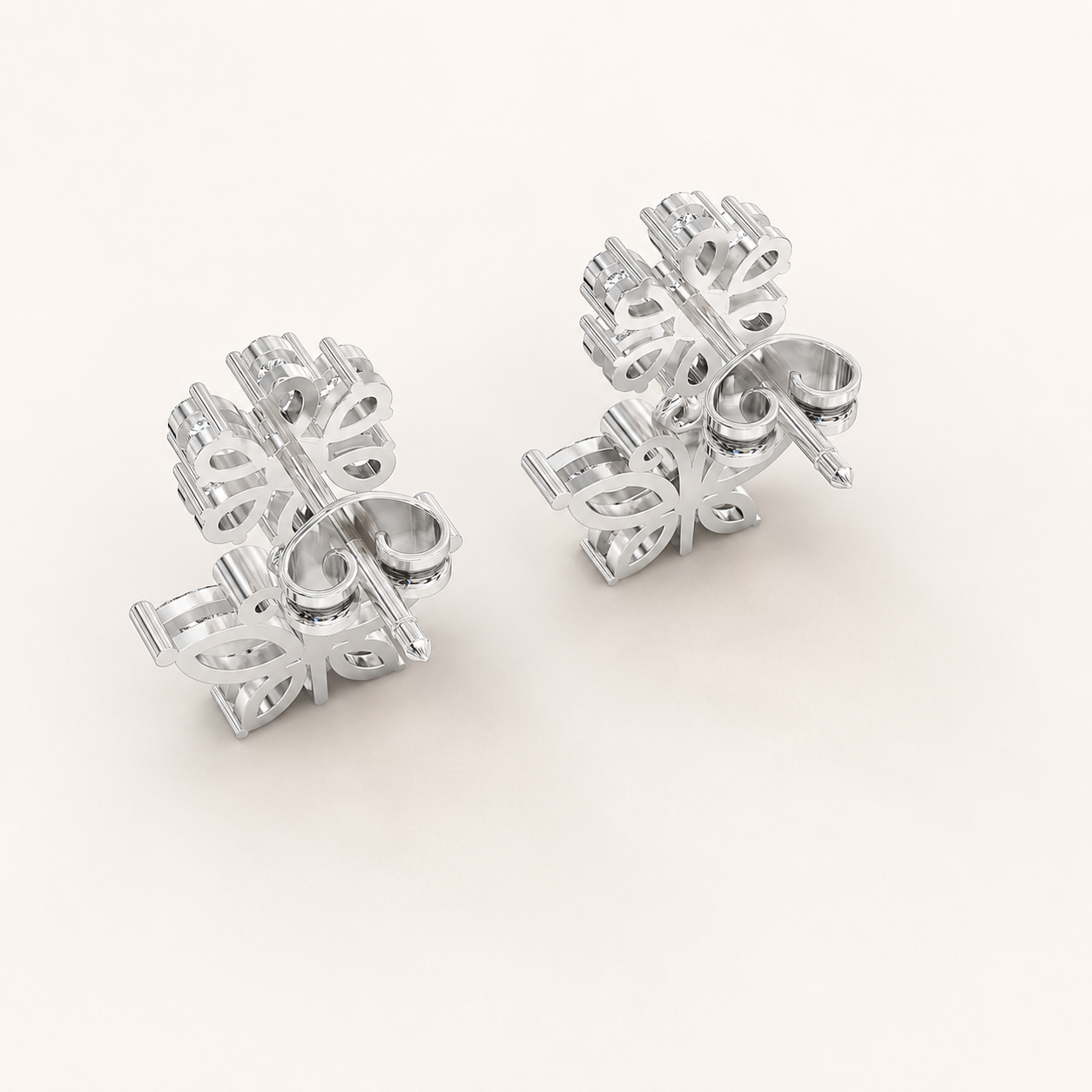 1.56 CT Pear, Marquise & Round Lab-Grown Diamond Butterfly Drop Earrings in White Gold, Yellow Gold & Rose Gold - view 2