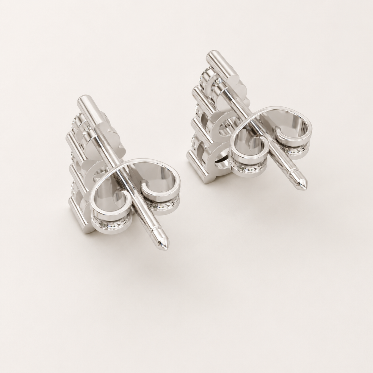 6.00 CT Round Lab-Grown Diamond Three-Stone Drop Earrings in White Gold, Yellow Gold & Rose Gold - view 2