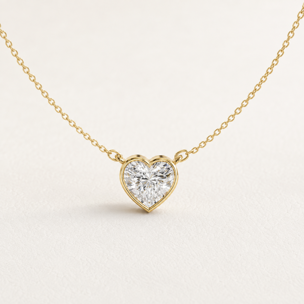 1.65 CT Heart Cut Lab-Grown Diamond Solitaire Pendant Necklace in White Gold, Yellow Gold & Rose Gold