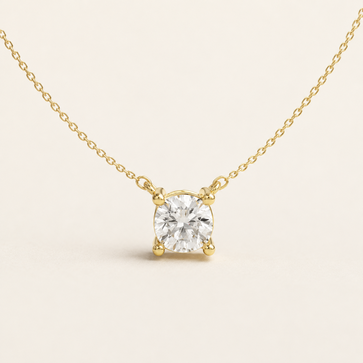 2.20 CT Cushion Cut Lab-Grown Diamond Solitaire Pendant Necklace in White Gold, Yellow Gold & Rose Gold