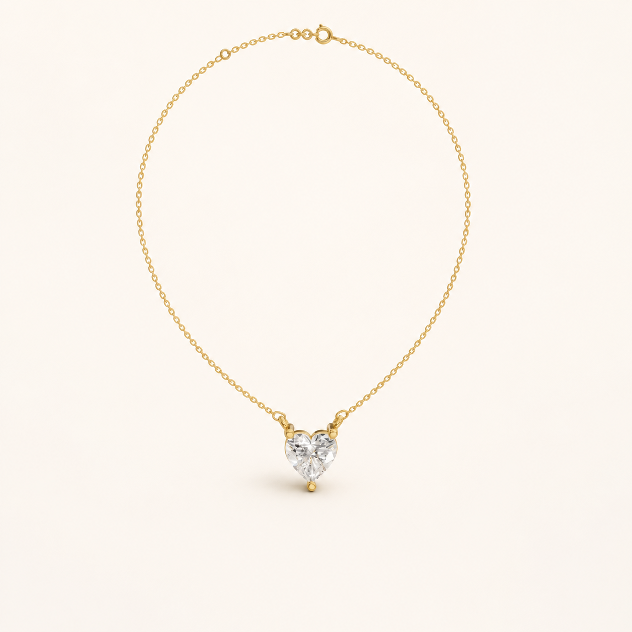 2.17 CT Heart Cut Lab-Grown Diamond Solitaire Pendant Necklace in White Gold, Yellow Gold & Rose Gold - view 2